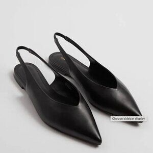 &other stories black pointy sling back flats